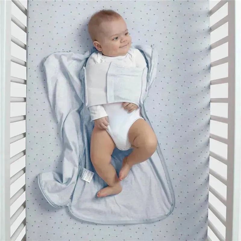 Delta Children - Gap babyGap TrueSleep Sleep Sack, 6-12 Months, Bluish Grey Stripe Image 5