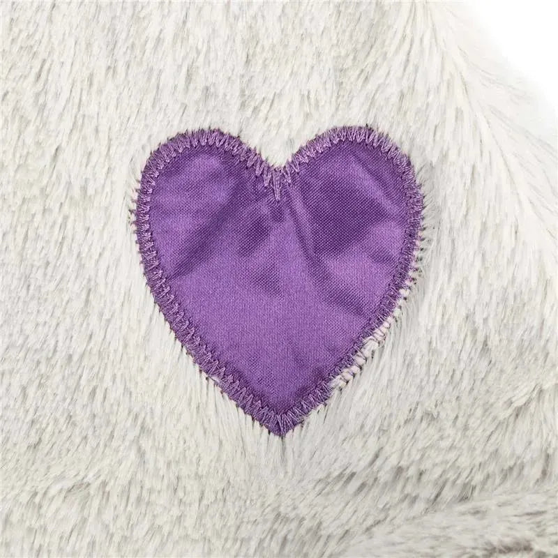 DEMDACO - Birthstone Amethyst and Grey, Stuffed Animal Blankie Bear February Image 6