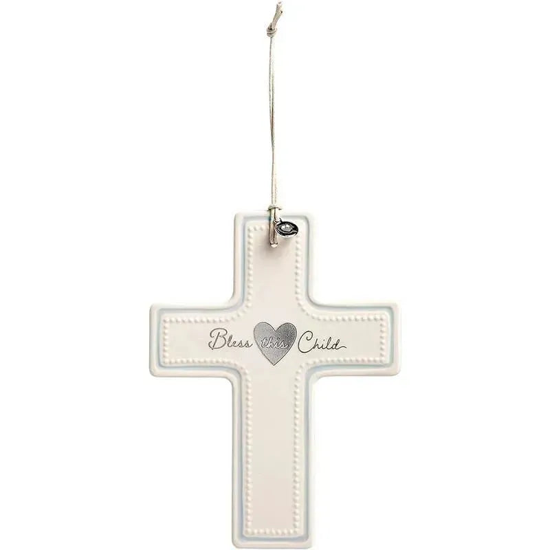 Demdaco - Bless This Child Wall Cross, Blue Image 1
