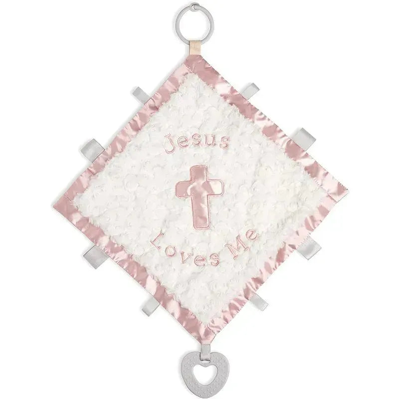 Demdaco - Jesus Loves Me Activity Blankie, Pink Image 3