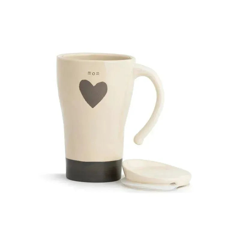 Demdaco Mom Heart Travel Mug, Mom Gift, Mom On-The-Go Mug Image 4