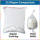 Regal-Lager - Diaper Dekor Classic Hands-Free Diaper Pail, White Image 9