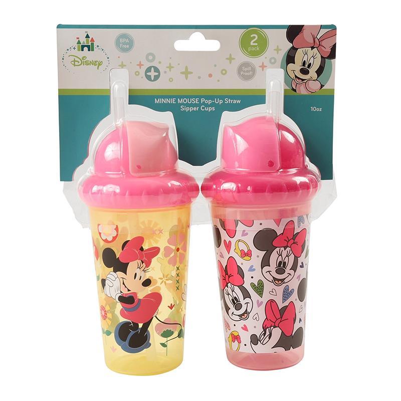 Disney Minnie Mouse 2-Pack Pop Up Straw Infants Sippy Cup Image 3