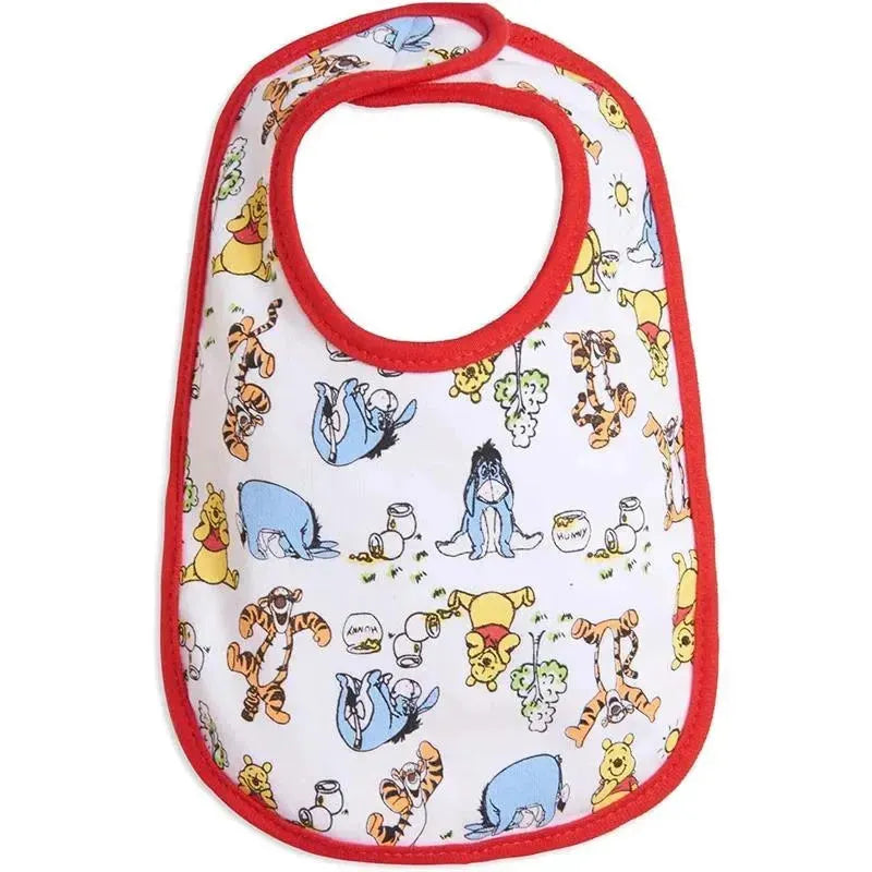 Disney Winnie the Pooh Tigger Eeyore Piglet 5 Pack Side Snap Bibs Image 9