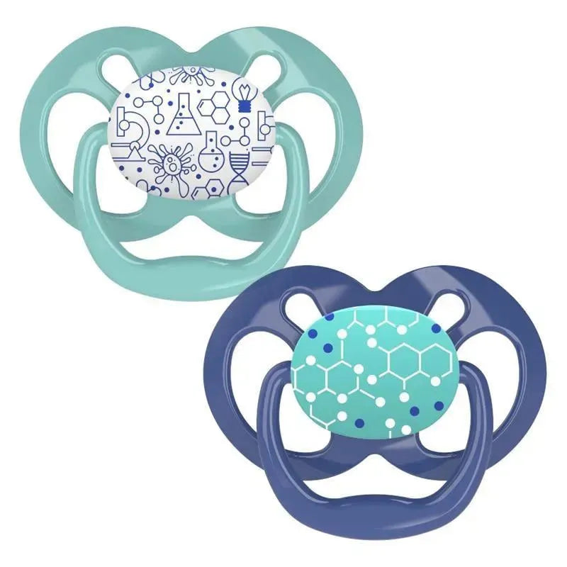 Dr. Brown - 2Pk Advantage Pacifiers, Stage 2, Blue Chemistry Image 1