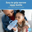 Dr. Brown's - Milestones Narrow Sippy Bottle with Silicone Handles, Light Blue Image 2