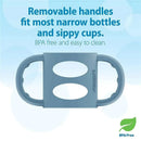 Dr. Brown's - Milestones Narrow Sippy Bottle with Silicone Handles, Light Blue Image 5