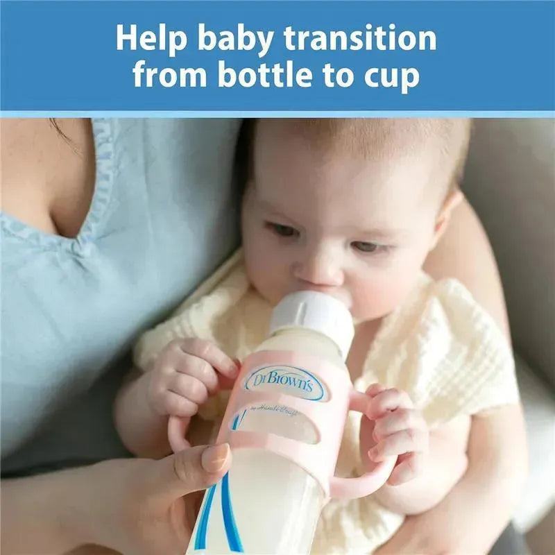 Dr Brown - Milestones Narrow Sippy Spout Bottle, Easy-Grip Handles, 8oz, Ecru, 1-Pack, 6m+ Image 6