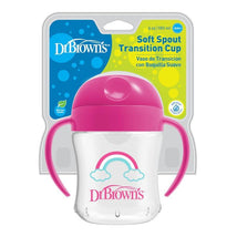 Dr. Brown’s - 6 Oz/ 180 Ml Soft Spout Transition Cup, Pink Image 1