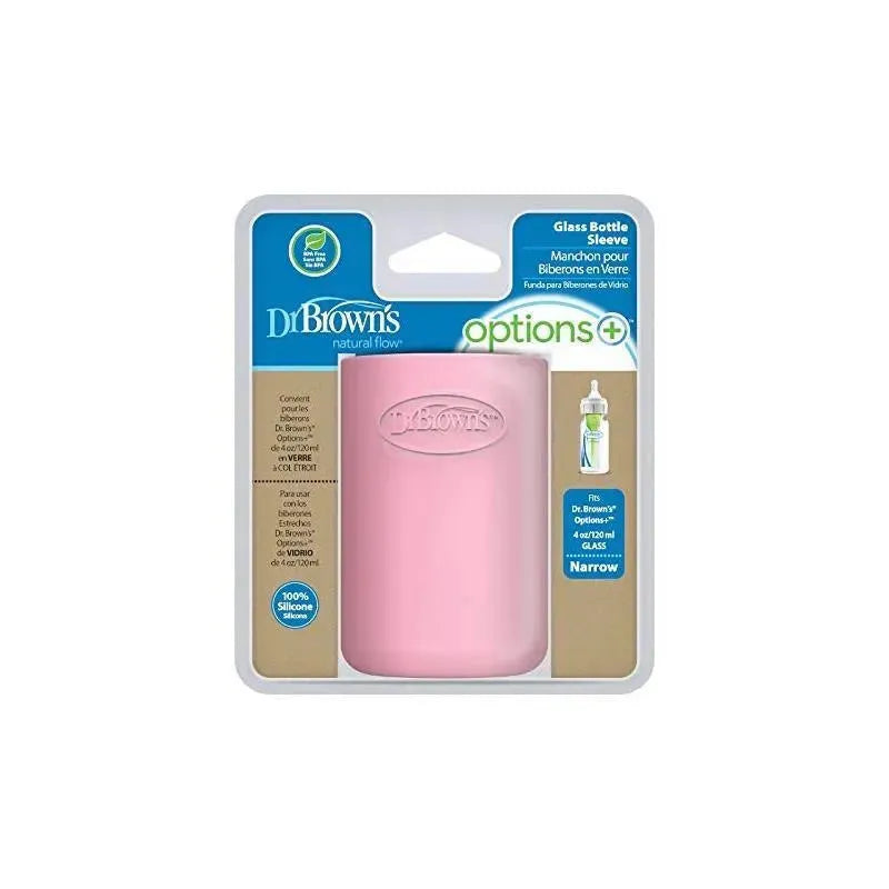 Dr. Brown's 4 Oz/120 Ml Narrow Glass Bottle Sleeve - Light Pink Image 1