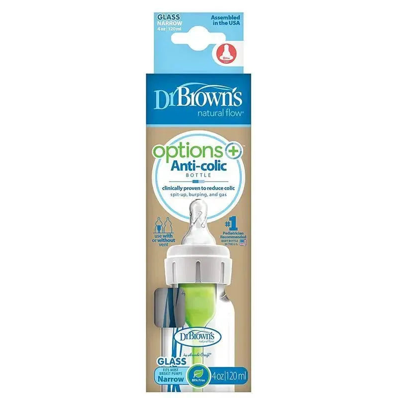 Dr. Brown's 4 Oz / 120 Ml Options+ Glass Narrow Baby Bottle, 1-Pack Image 2