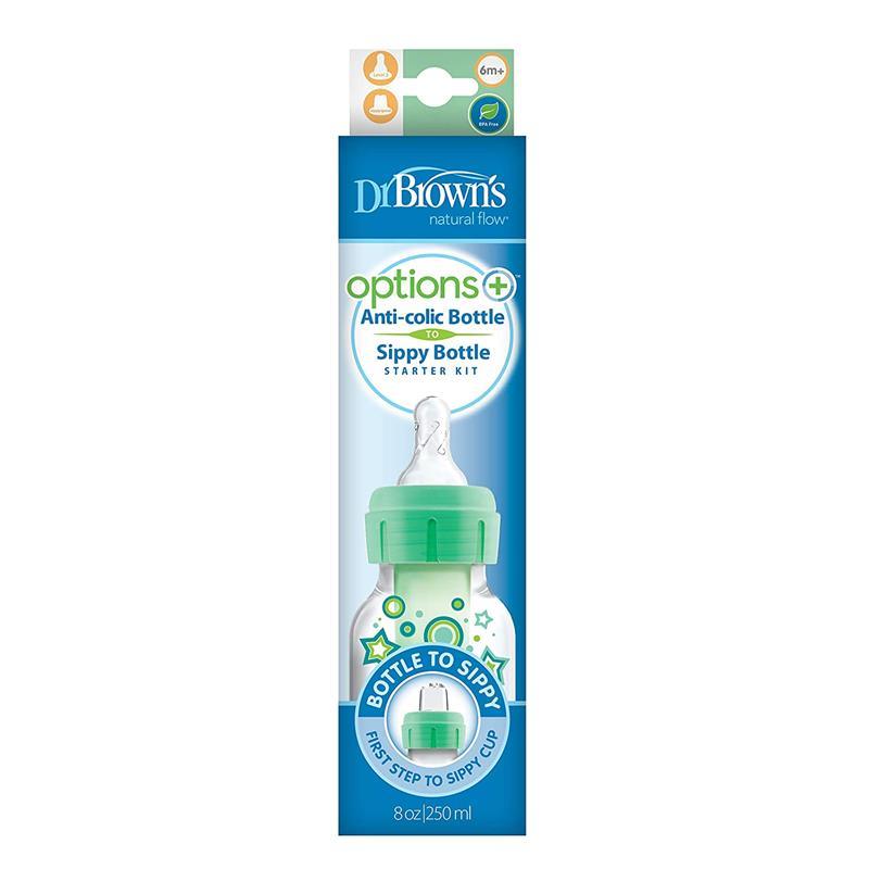 Dr. Brown's 8 Oz/250 Ml Options+ Pp Narrow Bottle To Sippy, Green, Single Image 3