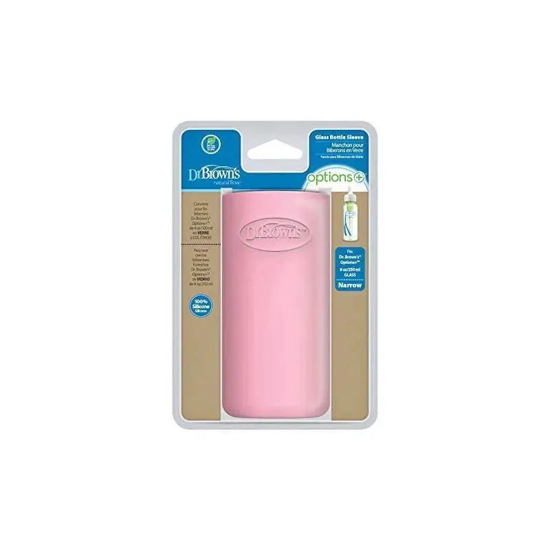 Dr. Brown's 8Oz / 250Ml Narrow Glass Baby Bottle Sleeve - Light Pink Image 1