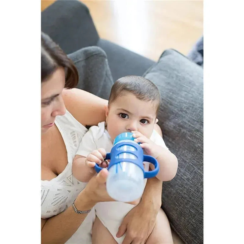 Dr. Brown's 9 Oz/270 Ml Pp Wide-Neck Sippy Spout Bottle W/ Silicone Handles, Blue, Single Image 5