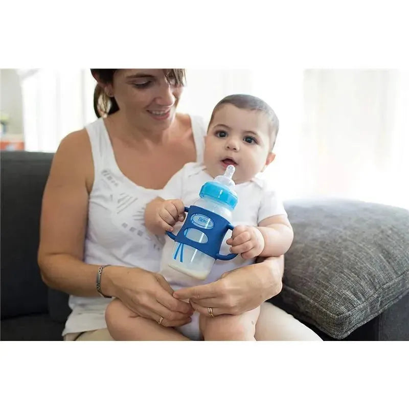 Dr. Brown's 9 Oz/270 Ml Pp Wide-Neck Sippy Spout Bottle W/ Silicone Handles, Blue, Single Image 7