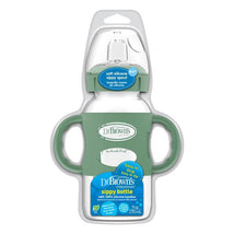 Dr. Brown's - 9 Oz/ 270 Ml Wide-Neck Sippy Spout Bottle With Silicone Handles, Green Image 1