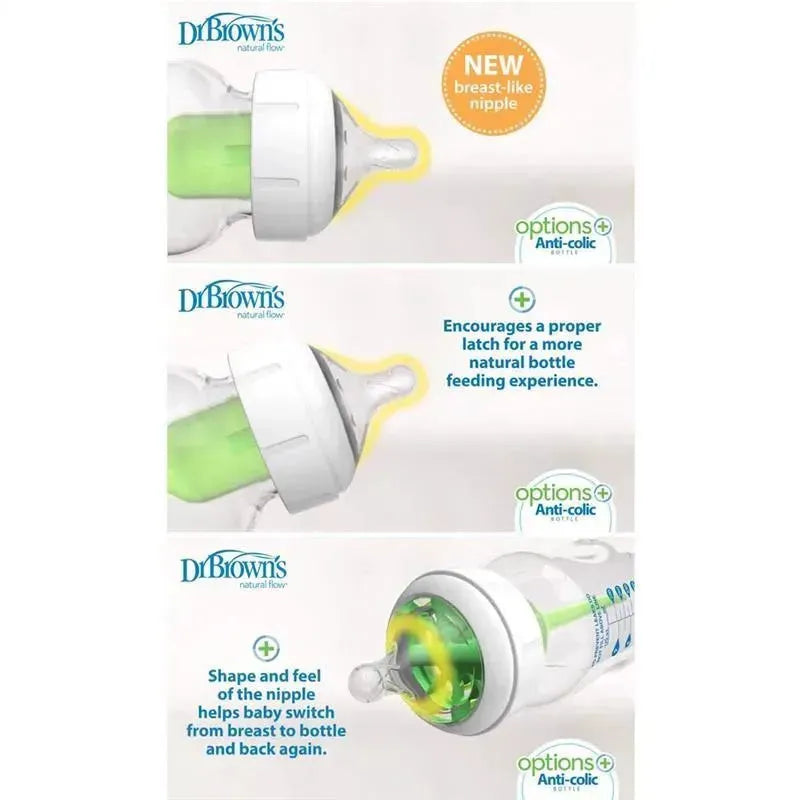 Dr. Brown's 9 oz Options+ Wide-Neck Bottles, 3-Pack Image 6