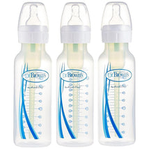 Dr. Brown - 8 Oz Narrow Anti-Colic Options+ Baby Bottle, 3Pk Image 1