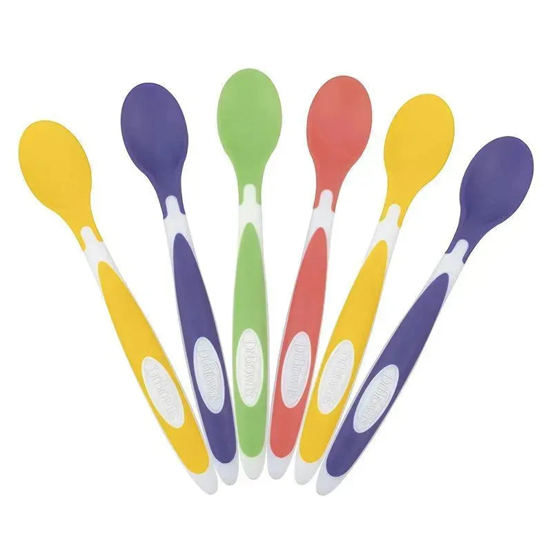 Dr. Brown's Soft Tip Baby Spoons, Toddler Feeding Spoons, 6-Pack Image 1