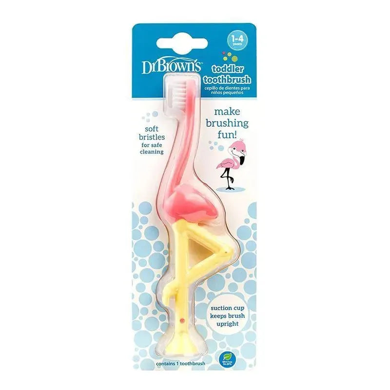 Dr. Brown's Toddler Toothbrush, Flamingo Image 3