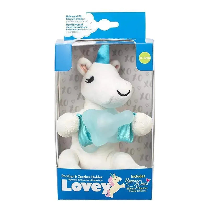 Dr. Brown's Unicorn Lovey W/ Aqua One-Piece Pacifier Image 2
