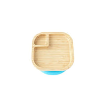 Eco Rascals Bamboo Suction Plate With Two Sections Classic, Blue Image 1