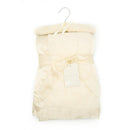 Elegant Baby Cream Hanging Coral Fleece Baby Blanket Image 1