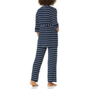 Everly Grey - Maternity and Nursing PJ Pant Set for Mom and Baby, Navy Stripe, Medium Image 3