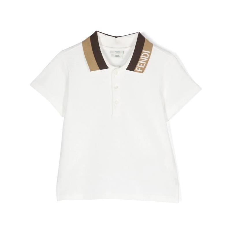 Fendi Baby - Boy Embroidered Short Sleeve Polo Shirt Image 1