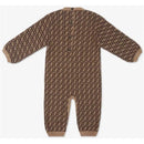 Fendi Baby - Tobacco Cotton and Cashmere Onesie Allover Romper, 1M Image 2