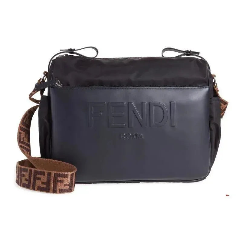 Fendi Baby - Black Diaper Bag & Changing Mat Image 1