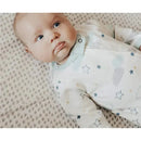 Finn + Emma Footie & Hat Clouds, Cream/Green Image 2