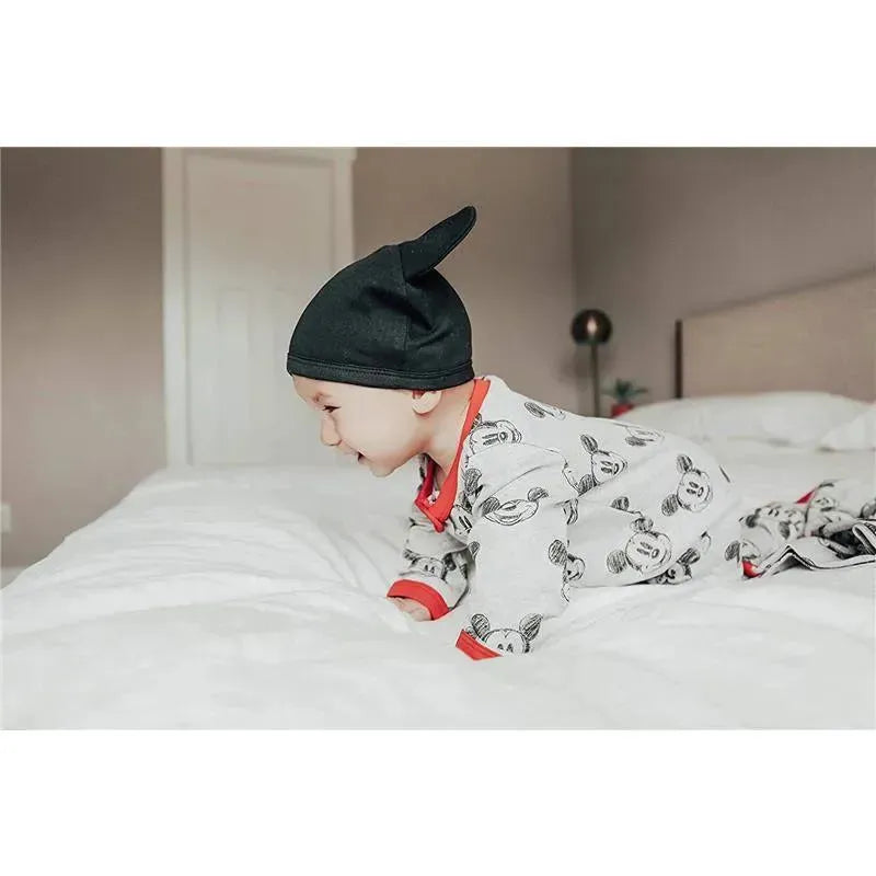Finn + Emma Footie & Hat Mickey, Grey/Red/Black.