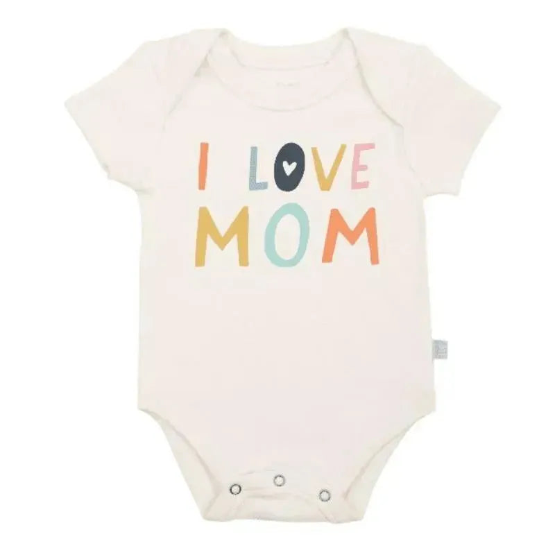 Finn + Emma Graphic Bodysuit Love Mom, Beige Image 1