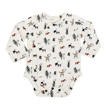 Finn + Emma Long Sleeve Bodysuit Dogs Image 1