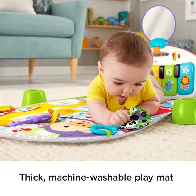 Fisher Price - Deluxe Kick & Play Removable Baby Piano Gym - Green Image 5