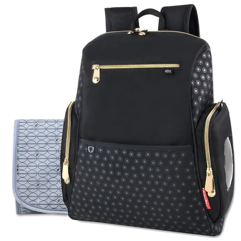Fisher-Price - Fashion Backpack Diaper Bag, Fastfinder pocket system, Black Image 1