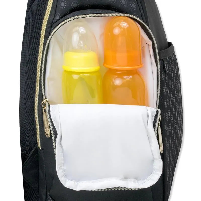 Fisher-Price - Fashion Backpack Diaper Bag, Fastfinder pocket system, Black Image 3