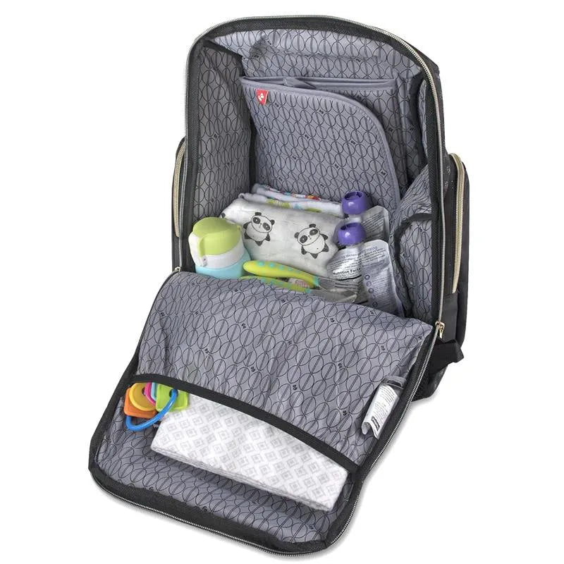 Fisher-Price - Fashion Backpack Diaper Bag, Fastfinder pocket system, Black Image 6