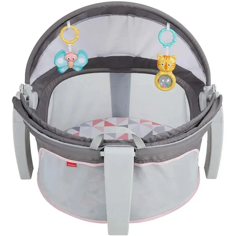 Fisher Price On-The-Go Baby Dome, Baby Girl Play Space & Napping Spot, Rosy Windmill Image 9