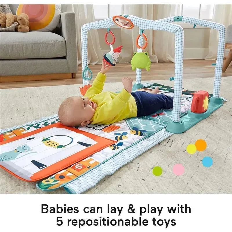 Fisher Price - Tapete de juegos 3 en 1 Crawl & Play Activity Gym