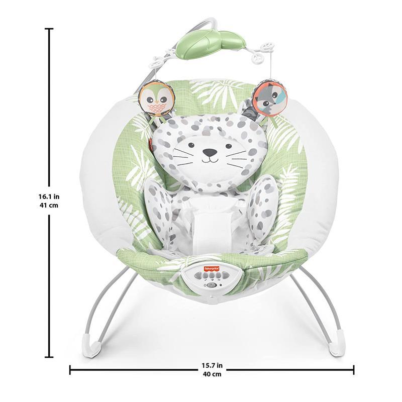 Fisher Price - Snow Leopard Deluxe Baby Bouncer Seat with Soothing Sounds Image 4