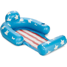 Funboy - Blue & White Striped MESH Chair Pool Float Image 1