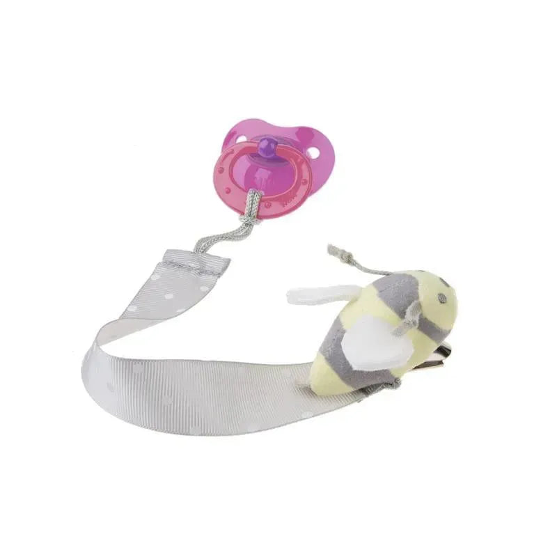 Ganz - 7 Bee Pacifier Clip, Grey Image 2