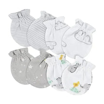 Gerber - 4Pk Baby Animals Mitten Neutral, 0/3M  Image 1