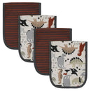 Gerber - 4Pk Interlock/Terry Burpcloth Boy One Size, Dino Image 1
