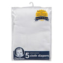 Gerber 5-pack Heavyweight Gauze Prefold Cloth Diaper, White Image 1