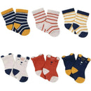 Gerber - 6Pk Wiggle Proof Jersey Crew Baby Socks - Boy Fox Image 1