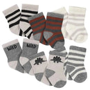 Gerber - 6Pk Wiggle Proof Jersey Crew Socks Boy Dino, 0/3M Image 1