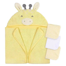 Gerber - Baby Hooded Bath Towel & Washcloths, Giraffe Image 1